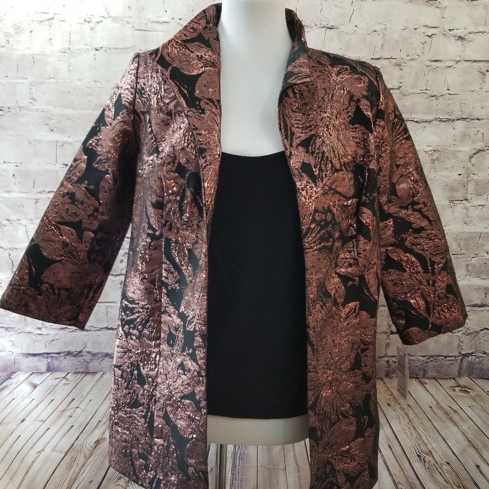 Alex Evenings Black Bronze Dressy Party Jacket